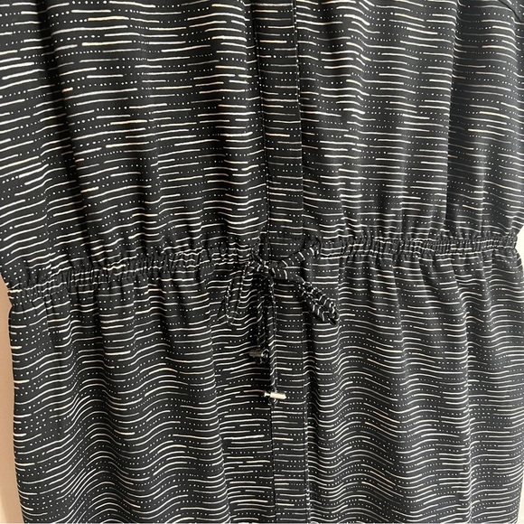Apt. 9 Sleeveless Dress Black & Tan Print with Pockets and Tie in Front Size XL - Picture 3 of 7